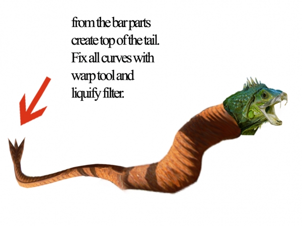 Creation of Sea Monster: Step 5